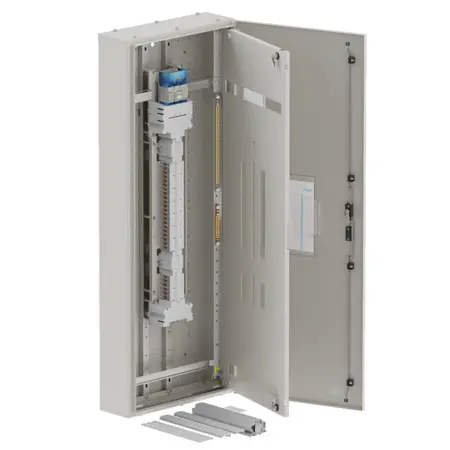 DB, apex+, 42/12Pole, Meter,250A Isolator Twin, 8 Modules, grey, 1400x600x200mm