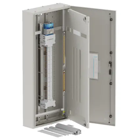DB, apex+, 42/24Pole,250A Isolator Twin, 8 Modules, grey, 1400x600x200mm