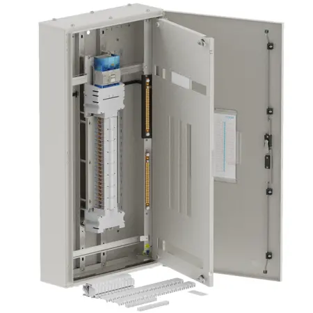 DB, apex+, 48Pole, 250A Isolator 2x8 Mod+26 Mod,grey,1200x600x200mm