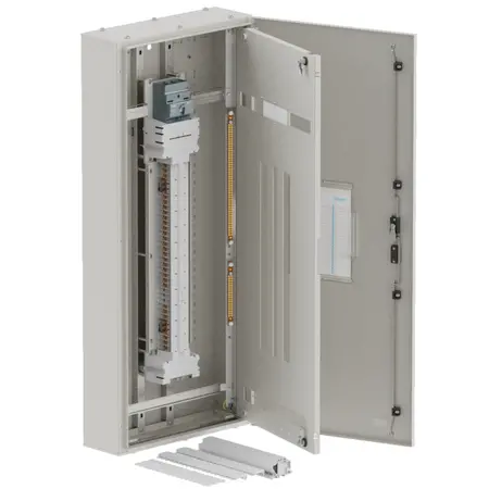 DB, apex+, 48/18Pole,160A MCCB Twin, 8 Modules, grey, 1400x600x200mm