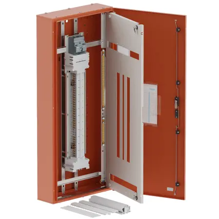 DB, apex+, 48/18Pole,160A MCCB Twin, 8 Modules, orange, 1400x600x200mm