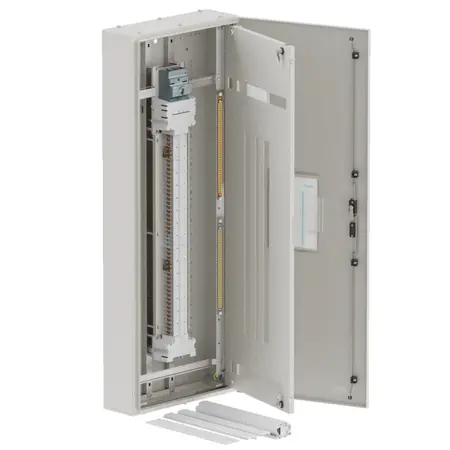 DB, apex+, 48/42Pole,200A MCCB Twin, 8 Modules, grey, 1600x600x200mm