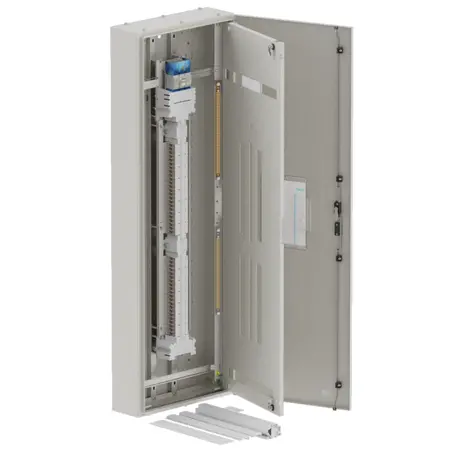 DB, apex+, 48/42Pole, Meter,250A Isolator Twin, 8 Modules, grey, 1800x600x200mm