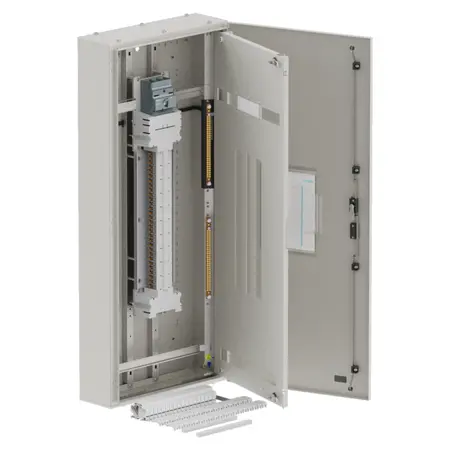 DB, apex+, 60Pole,200A MCCB Twin,8 Mod+26 Mod, grey, 1400x600x200mm