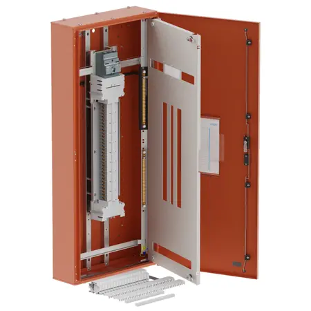DB, apex+, 60Pole,200A MCCB Twin,8 Mod+26 Mod,orange,1400x600x200mm