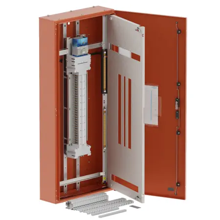 DB, apex+, 60Pole,160A Isolator 2x8 Mod+26 Mod,orange,1400x600x200mm