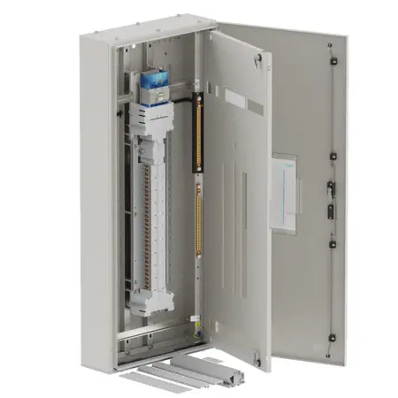 DB, apex+, 60Pole, Meter,250A Isolator 2x8 Mod+26 Mod, grey, 1400x600x200mm