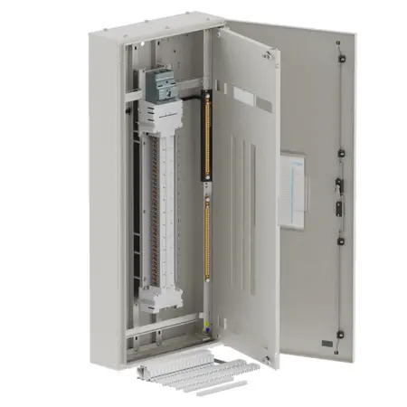 DB, apex+, 72Pole,200A MCCB Twin,8 Mod+26 Mod, grey, 1400x600x200mm