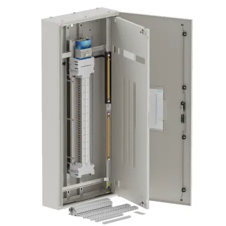 Single chassis, apex+, 72Pole,160A Isolator 2x6 Mod+26 Mod, grey, 1400x600x200mm