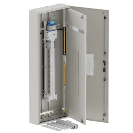 DB, apex+, 72Pole, Meter,250A Isolator 2x8 Mod+26 Mod, grey, 1400x600x200mm