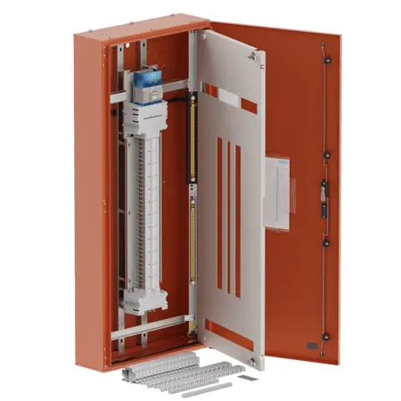 DB, apex+, 72Pole,250A Isolator 2x8 Mod+26 Mod,orange,1400x600x200mm