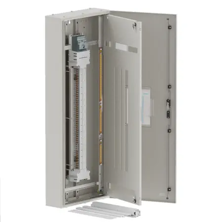 DB, apex+, 72/18Pole,200A MCCB Twin, 8 Modules, grey, 1600x600x200mm