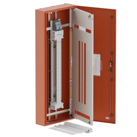 DB, apex+, 72/18Pole,200A MCCB Twin, 8 Modules, orange, 1600x600x200mm