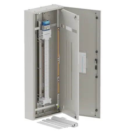 DB, apex+, 72/18Pole,160A Isolator Twin, 8 Modules, grey, 1600x600x200mm
