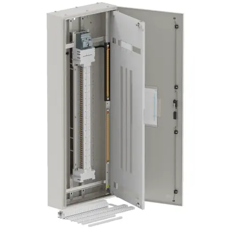 DB, apex+, 96Pole,160A MCCB Twin,8 Mod +26 Mod, grey,1600x600x200mm