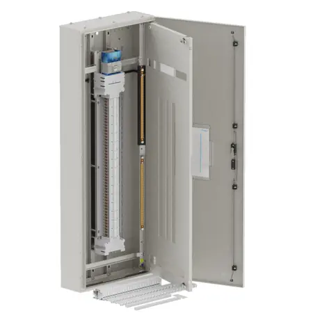 Single chassis, apex+, 96Pole,250A Isolator 2x6 Mod+26 Mod, grey, 1600x600x200mm