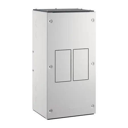 Enclosure, T-OFF range, FUSE 2*100/160A suits, IP20, RAL7035