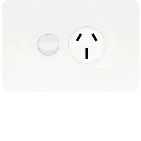Allure  Single GPO 20A Matt White