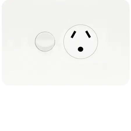 Allure Single GPO 10A with round Earth