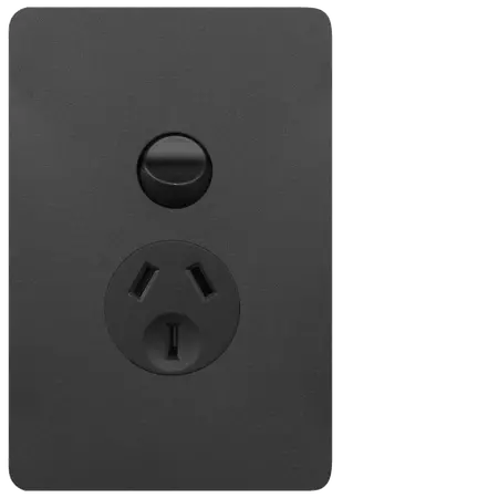 Allure Single GPO 10A Vertical MB