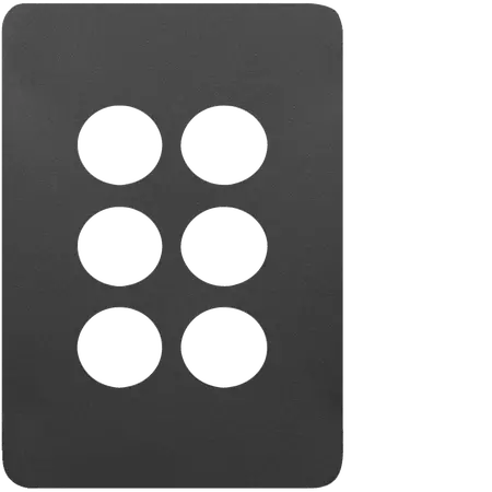 Allure 6 Gang Switch Plate MB