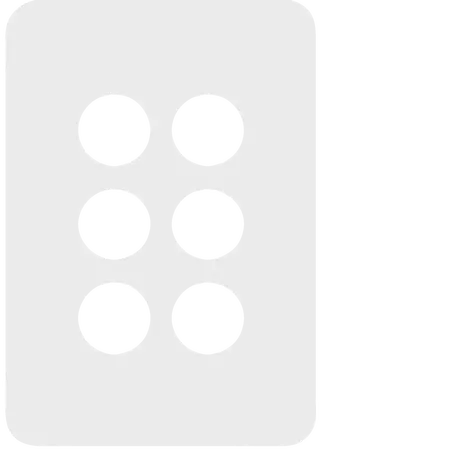 Allure 6 Gang Switch Plate MW