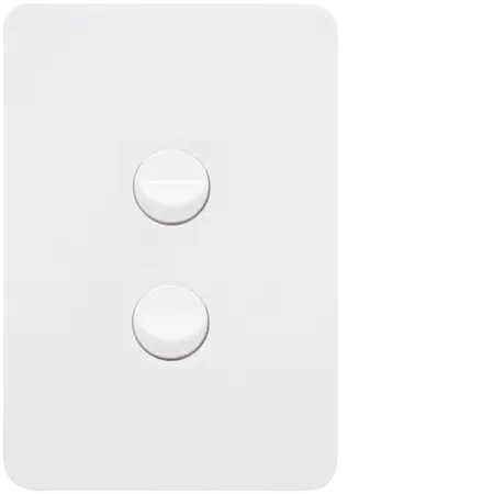 Allure 2 Gang Switch Plate cw mechs MW