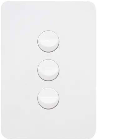 Allure 3 Gang Switch Plate cw mechs MW