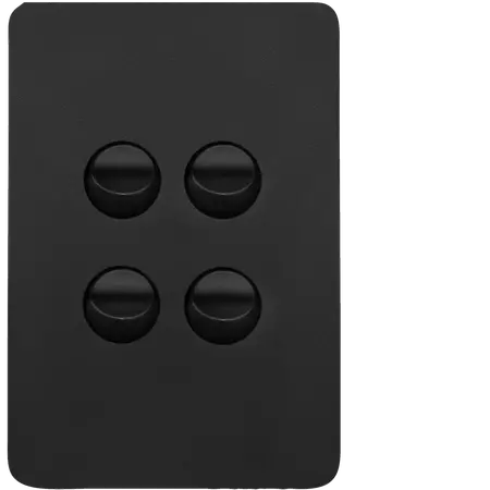 Allure 4 Gang Switch Plate cw mechs MB