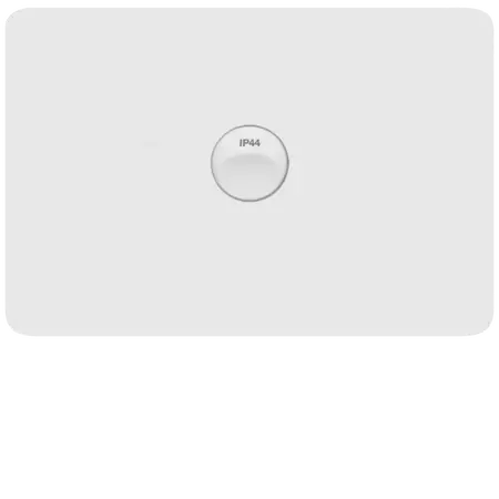 Allure 1 Gang IP44 Plate Horiz MW