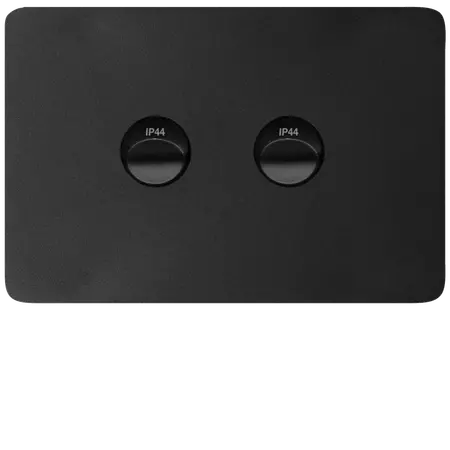 Allure 2 Gang IP44 Plate Horiz MB