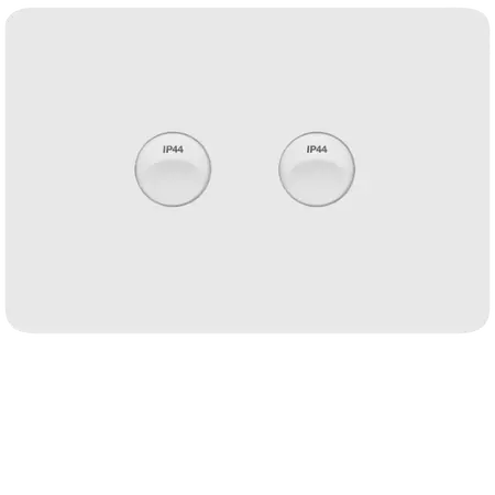 Allure 2 Gang IP44 Plate Horiz