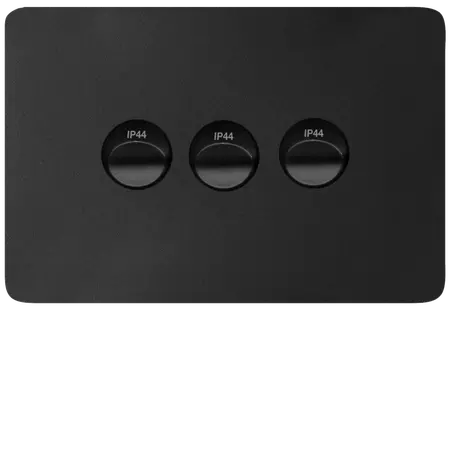 Allure 3 Gang IP44 Plate Horiz MB