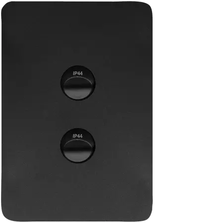 Allure 2 Gang IP44 Plate Vert MB