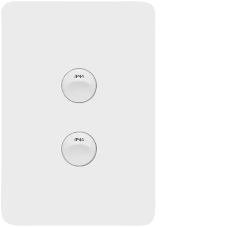 Allure 2 Gang IP44 Plate Vert
