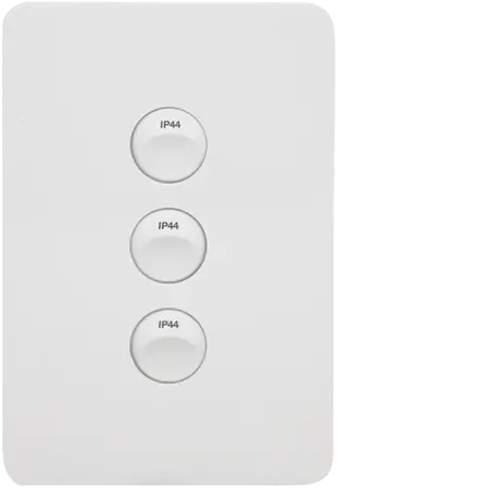 Allure 3 Gang IP44 Plate Vert MW