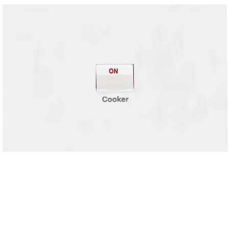 FIN Cooker switch 40A DP  Horiz MW