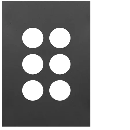 FIN 6 Gang Switch Cover MB