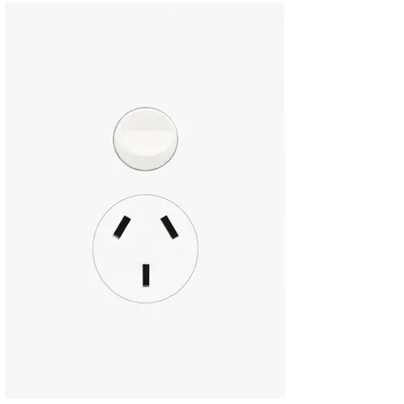 FIN Single GPO 10A Vertical MW