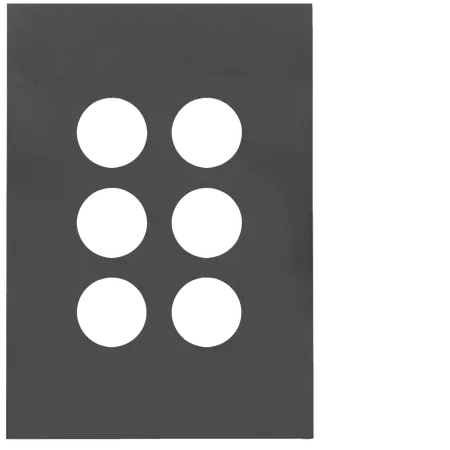 FIN 6 Gang Switch Plate MB