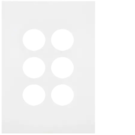 FIN 6 Gang Switch Plate MW