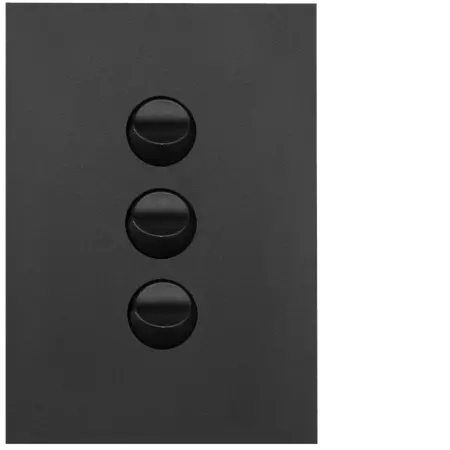 FIN 3 Gang Switch Plate cw mechs MB