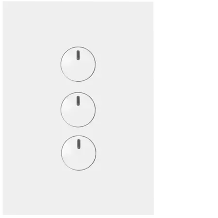 FIN 3 Gang Switch c/w 240v press mechs