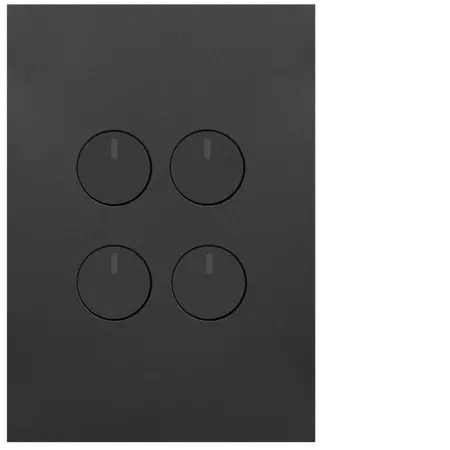 FIN 4 Gang Switch c/w 240v press mechs MB