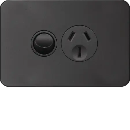 Silhouette 15A socket Horz + shutter MB