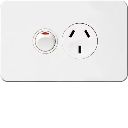 Silhouette 10A socket Horz + shutter