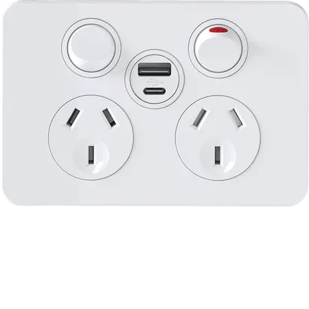 SIL. Twin Socket  + USB A+C