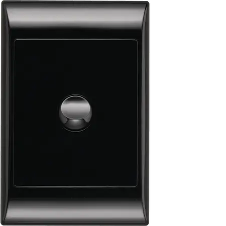große Plate Vertical Switch 1 Gang Black
