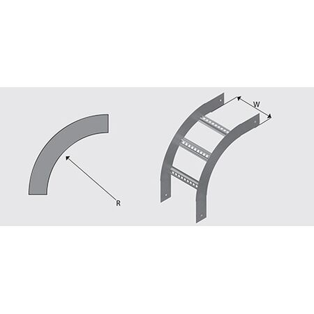 N1ER4503H NEMA 1 Cable Ladder External Riser HDG