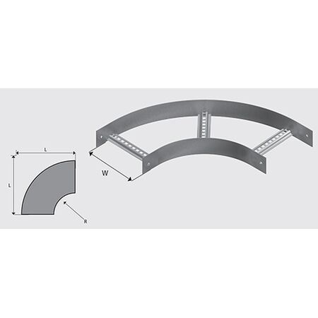 N1B3003H NEMA 1 Cable Ladder Bend HDG
